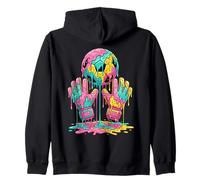 Soccer Goalie Funny Goalkeeper Drip Ice Cream Zip Hoodie