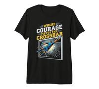 Soccer Goalkeeper Courage Crossbar Netminder Premium T-Shirt