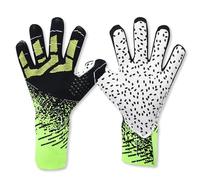 Soccer Goalkeeper Gloves for Youth & Adults, Professional Goalkeeper Gloves with 3 Mm Latex Palm, Non-slip, Wrist Protected, for Professionals and Beginners GREEN 6(Kid)