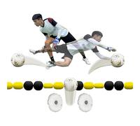 Soccer Goalkeeper Training Equipment, 2.5M Single Line/Square Goalkeeper Ball Deflector with Water Bag, Multiple Different Refraction Angles, Enhanced Reaction Time Rebound Chain