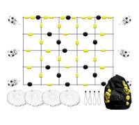 Soccer Goalkeeper Training Equipment - Floor Matrix and Single Line Deflector for Reflex, Agility, and Ball Control with Water Bags and Carry Bag