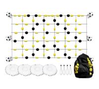 Soccer Goalkeeper Training Equipment - Floor Matrix and Single Line Deflector for Reflex, Agility, and Ball Control with Water Bags and Carry Bag