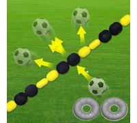 Soccer Goalkeeper Training Equipment - Single Line Deflector for Reflex, Agility & Ball Control, Includes Water Bag for Reaction Speed & Hand-Eye Coordination Practice