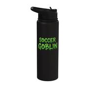 Soccer Goblin Funny Back to School Soccer Player Game Gear Stainless Steel Insulated Water Bottle