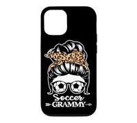 Soccer Grammy Messy Bun Hair Funny Soccer Player Grammy Case for iPhone 12/12 Pro