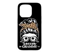 Soccer Grammy Messy Bun Hair Funny Soccer Player Grammy Case for iPhone 15 Pro