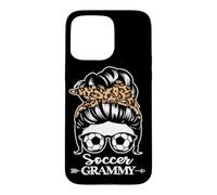 Soccer Grammy Messy Bun Hair Funny Soccer Player Grammy Case for iPhone 15 Pro Max