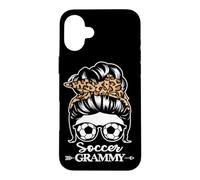 Soccer Grammy Messy Bun Hair Funny Soccer Player Grammy Case for iPhone 16 Plus
