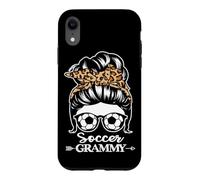 Soccer Grammy Messy Bun Hair Funny Soccer Player Grammy Case for iPhone XR