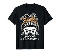 Soccer Grammy Messy Bun Hair Funny Soccer Player Grammy Value Graphic T-Shirt
