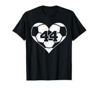 Soccer Heart Number 44 Jersey Sports Fan 44th Birthday T-Shirt