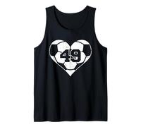 Soccer Heart Number 49 Jersey Sports Fan 49th Birthday Tank Top