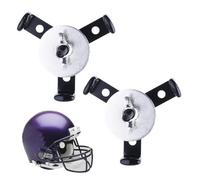 Soccer Helmet Holder - 2 Pack Metal Wall Mount Rack with Hidden Hooks | Floating Helmet Hanger, Hidden Football Wall Shelf, Metal Hook for ESPA