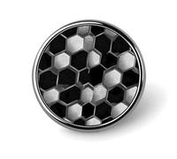 Soccer Honeycombs Snakeskin Round Enamel Brooch Pin Button Badges Decoration Hat Clothing Bag Accessories Gift Crafts