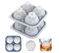 Soccer Ice Mold,8 Ices,2 INCH,Silicone ice cube tray with Lid,Ice cube trays for Freezer,Soccer ball ice cube molds,Ice ball maker mold,Round ice cube mold,Soccer ice mold for Whiskey, Soccer gifts