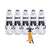 Soccer Inflatable Dummy Set with Pump, Goalkeepr Air Mannequin Free Kick Wall Goalkeeper Defender Training for Children Adults,White,205cm