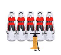 Soccer Inflatable Dummy Set with Pump, Goalkeepr Air Mannequin Free Kick Wall Goalkeeper Defender Training for Children Adults,Red,205cm