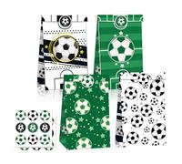 Soccer Inspires Party Accessories Packaging Set Elegant Krafts Paper Bags With Detachable Decorative Stickers Soccer Gift Bag Stickers