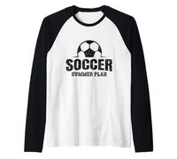 Soccer is My Summer Plan Watch Party Fan Lifestyle Raglan Baseball Tee