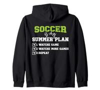Soccer Is My Summer Plan Watch Party Fan Lifestyle Zip Hoodie