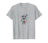 Soccer is My Therapy: Inspiring Sports Mental Health T-Shirt, Men, Heather Grey, 5XL