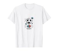 Soccer is My Therapy: Inspiring Sports Mental Health T-Shirt, Men, White, S