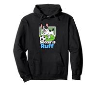 Soccer is Ruff French Bulldog Playing Soccer Goalie Joke Pullover Hoodie