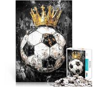 Soccer King Vector Art1000 Piece Jigsaw Puzzles for Adults Educational Games DIY Toys for is ideal as a gift for the whole family 38x26cm