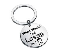 Soccer Lover Gift Soccer Player Keychain What Would Ted Do Keyring for Soccer Fans Football Theme Gift (would ted do kyU)