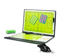 Soccer Magnetic Coaching Board, Basketball Coaching Board, Equipped with Magnetic Chess Pieces, Pen, Eraser, and Whistle, Foldable Design, for Training(Soccer)