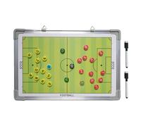 Soccer Magnetic Coaching Board - Erasable Strategy Whiteboard, Aluminum Alloy Tactics Board, Portable Training Organizer | Includes 2 Marker Pens Team Practice Player Development Game Planning Tool