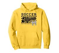 Soccer Mama Crazy Proud Always Loud Bow Checkered Print Pullover Hoodie