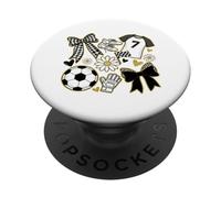 Soccer Mama Vintage Mom Preppy Soccer Women Streetwear PopSockets Adhesive PopGrip