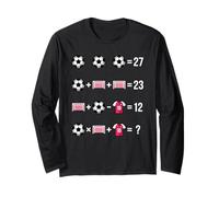 Soccer Math Equation Riddle Design Solve The 67 Puzzle Long Sleeve T-Shirt