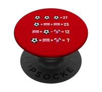 Soccer Math Equation Riddle Design Solve The 67 Puzzle PopSockets Adhesive PopGrip