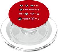 Soccer Math Equation Riddle Design Solve The 67 Puzzle PopSockets PopGrip for MagSafe
