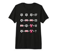 Soccer Math Equation Riddle Design Solve The 67 Puzzle Premium T-Shirt