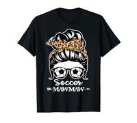 Soccer Mawmaw Messy Bun Hair Funny Soccer Player Maw Maw Value Graphic T-Shirt