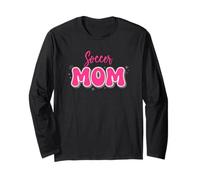 Soccer Mom in Fun Bubble Letters Long Sleeve T-Shirt