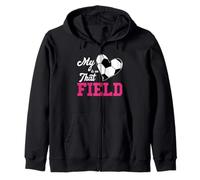 Soccer Mom My Heart Is On That Field Zip Hoodie