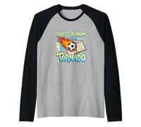 Soccer Mom to A Small Tornado Youth Sports Parent Raglan Baseball Tee