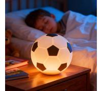 Soccer Night Light for Kids, Rechargeable LED Touch Control Silicone Night Lamp, Portable Nursery NightLights, 7 Colors Dimmable, Sport Fans NightLight for Kids, Gifts for Boys Gilrs Soccer Lover
