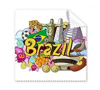 Soccer Oscar Niemeyer Brazil Graffiti Glasses Cloth Cleaning Cloth Gift Phone Screen Cleaner 5pcs