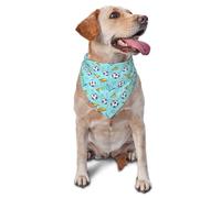 Soccer Paper Plane Print Dog Bandana for Small Medium Large Dogs, Adjustable Cute Cat Dogs Kerchief Triangle Bibs Scarf Handkerchief Accessories