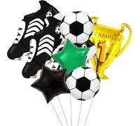 Soccer Party Decoration Balloons, Soccer Balls, Football Sneakers, Trophy, Stars Foil Balloons For Sports Theme Party Supplies, Game Day, Kids Soccer Birthday, Team Celebrations.