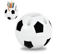 Soccer Pen Holder, Desktop Soccer Shape Style Design Football Shape Pencil Container Toothbrush Holder Plastic Material of Durable Useful for Decorationg Desk Home Office Storage