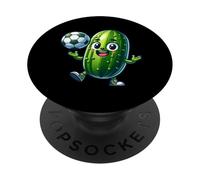 Soccer Pickle Mascot Cute Cartoon Football Humor PopSockets Adhesive PopGrip