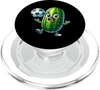 Soccer Pickle Mascot Cute Cartoon Football Humor PopSockets PopGrip for MagSafe