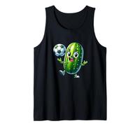Soccer Pickle Mascot Cute Cartoon Football Humor Tank Top
