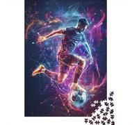 Soccer Player Action 1000 Pc Extra-thick Cardboard Jigsaw Puzzle Bundle Couple Partners Concentration Training Gift Idea 38x26cm/1000pcs